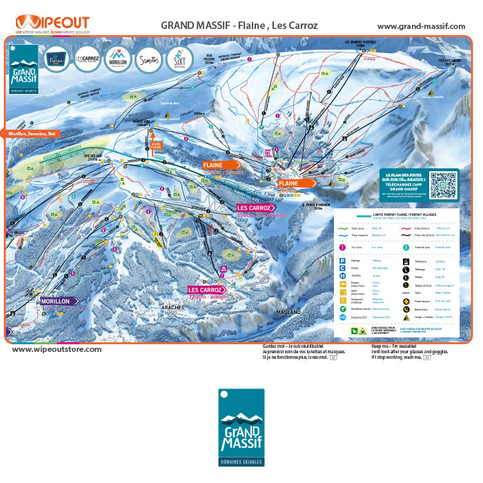 Grand Massif - Microfibre Piste Map by WIPEOUT