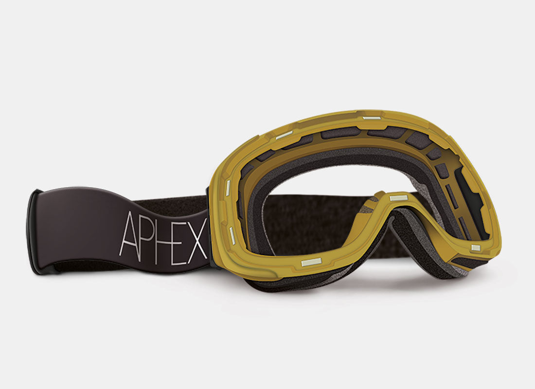 Kepler Frame in Matt Mustard with Silver Lens Pack (Cat.3 and Cat.1) plus choice of strap.