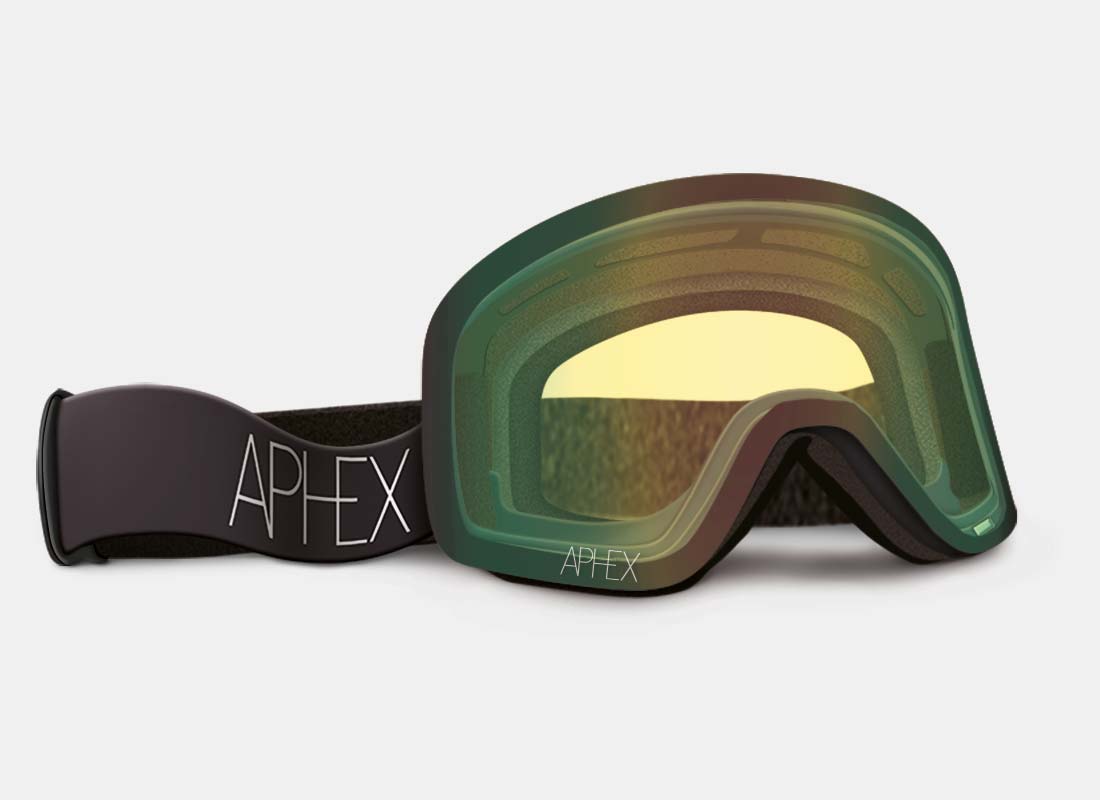 Oxia Frame in Matt Black with Revo Gold Lens Pack (Cat.3 and Cat.1) plus choice of strap.