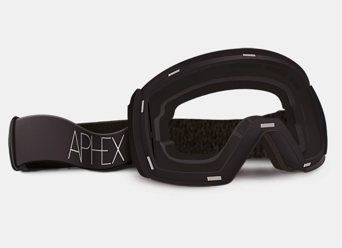STYX Frame in Matt Black with Revo Blue Lens Pack (Cat.2 and Cat.1) plus choice of strap.