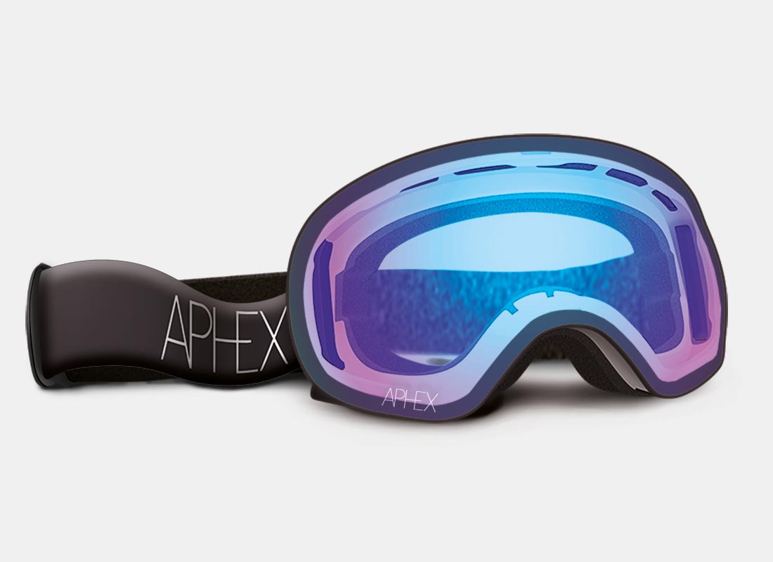 cat 1 ski goggles XPR Ski Goggle Matt Black frame with Q-VIEW Cat 1 lens