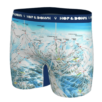 Custom Boxer Shorts Ski Piste Map