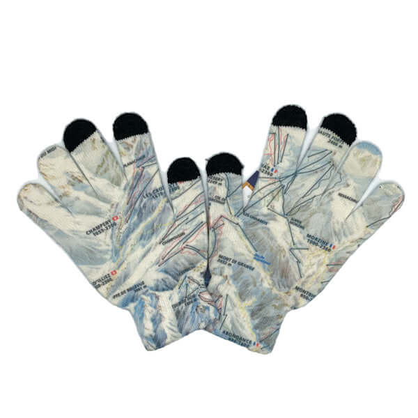 Piste Map Touchscreen Gloves HOP&DOWN