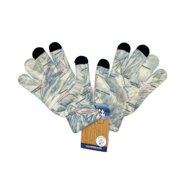 Piste Map Touchscreen Gloves HOP&DOWN