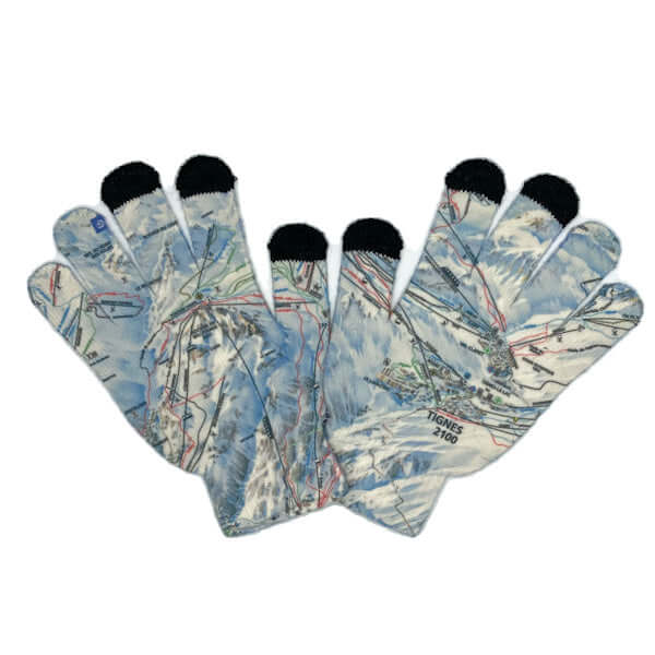 Piste Map Touchscreen Gloves HOP&DOWN