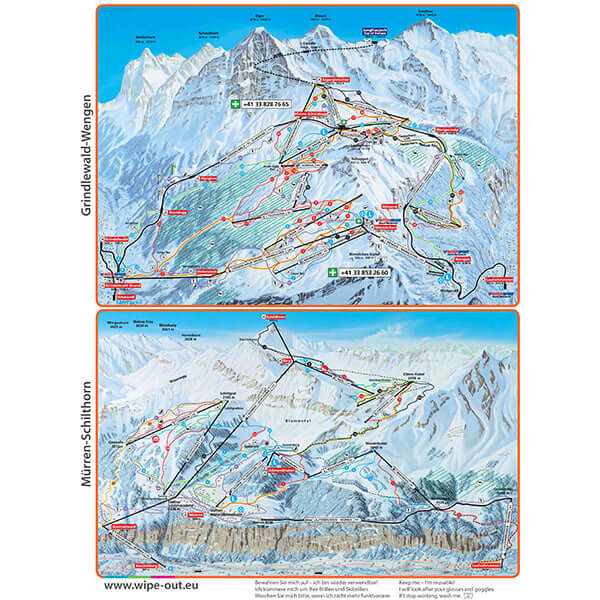 Jungfrau - Plan des Pistes en Microfibre par WIPEOUT