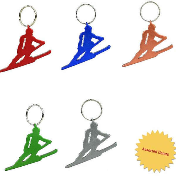 Skier Keyring & Bottle Opener