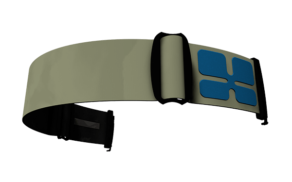 Kaki and blue Strap for Aphex's goggles