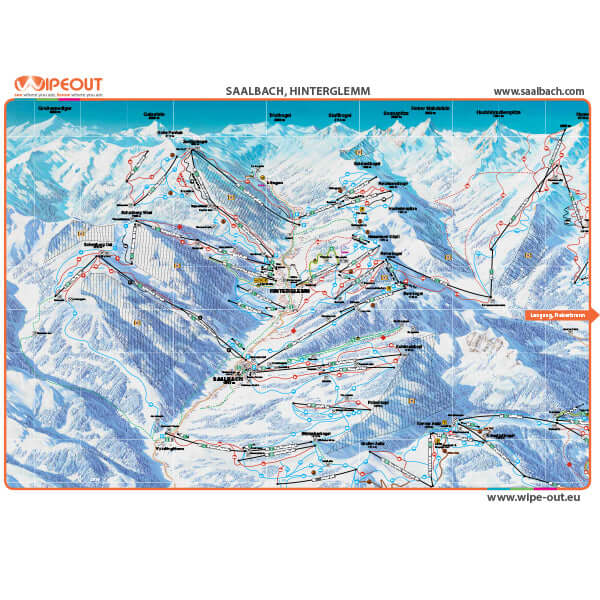 Saalbach Skicircus - Microfibre Piste Map by WIPEOUT