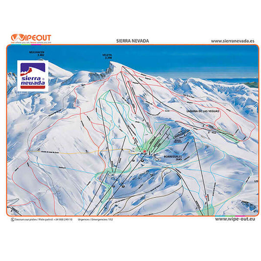 Sierra Nevada - Plan des Pistes en Microfibre par WIPEOUT