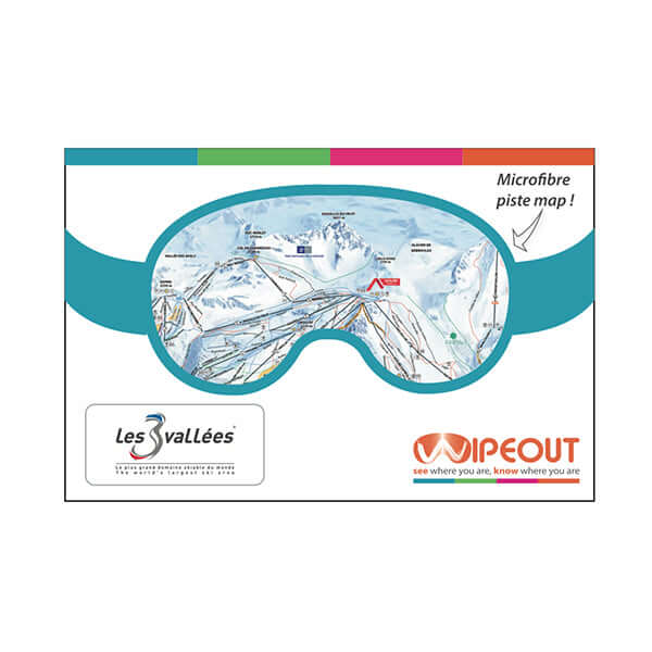 Trois Vallées - Plan des Pistes en Microfibre par WIPEOUT