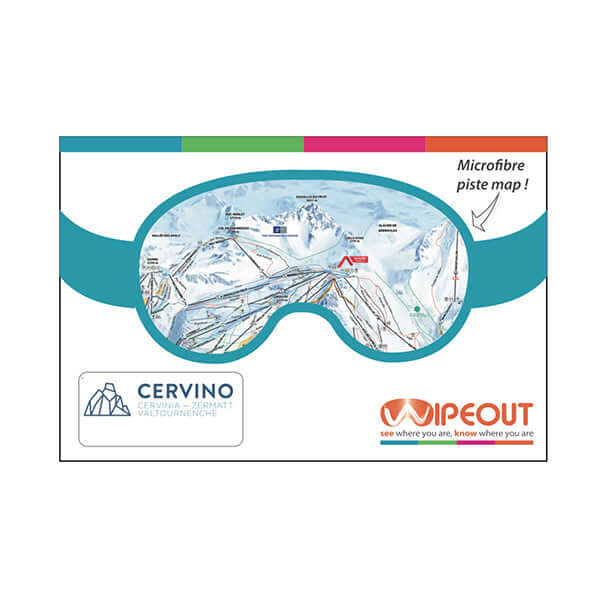 Zermatt Cervinia - Plan des Pistes en Microfibre par WIPEOUT