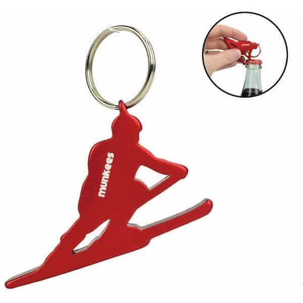 Skier Keyring & Bottle Opener