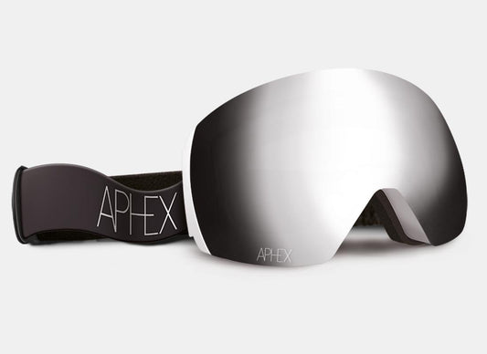 STYX Frame in White with Silver Lens Pack (Cat.3 and Cat.1) plus choice of strap.