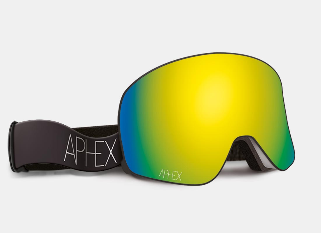 Virgo Frame in Matt White with Revo Gold Lens Pack (Cat.3 and Cat.1) plus choice of strap.