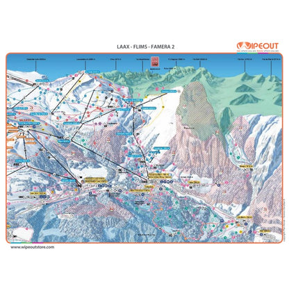 Flims Laax Falera - Microfibre Ski Piste Map by WIPEOUT