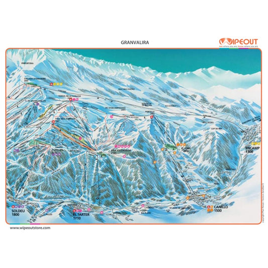 Grandvalira - Microfibre Ski Piste Map by WIPEOUT