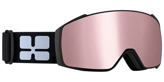 Orion Frame in Matt Black with Revo Pink Lens Pack (Cat.3 and Cat.1) plus choice of strap.