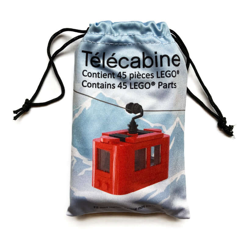 Red Telecabine made from LEGO®