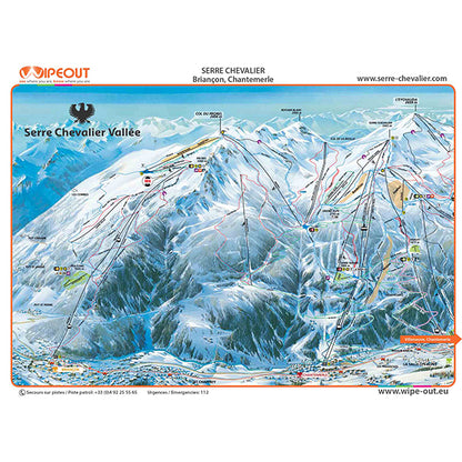 Serre Chevalier - Microfibre Ski Piste Map by WIPEOUT