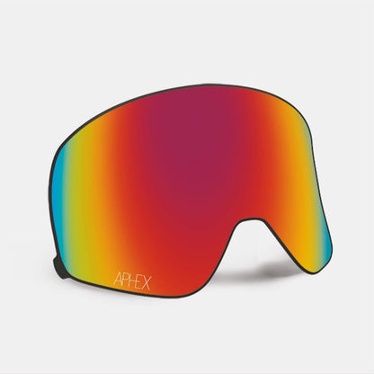 WIPEOUT Recommends: Virgo Frame in Matt White + Revo Red Lens Pack (Cat.2 + spare Yellow Cat.1) plus Burned Orange Strap.