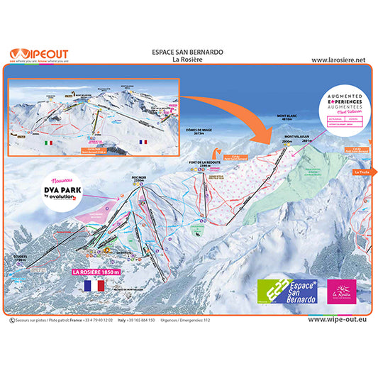 Alpe d'Huez - Plan des Pistes en Microfibre par WIPEOUT