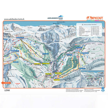 Adelboden, Switzerland ski piste map
