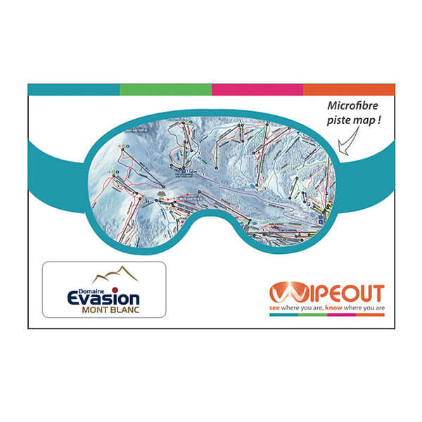 Image of a packaged Evasion Mont Blanc Ski Resort Piste Map by Wipeout