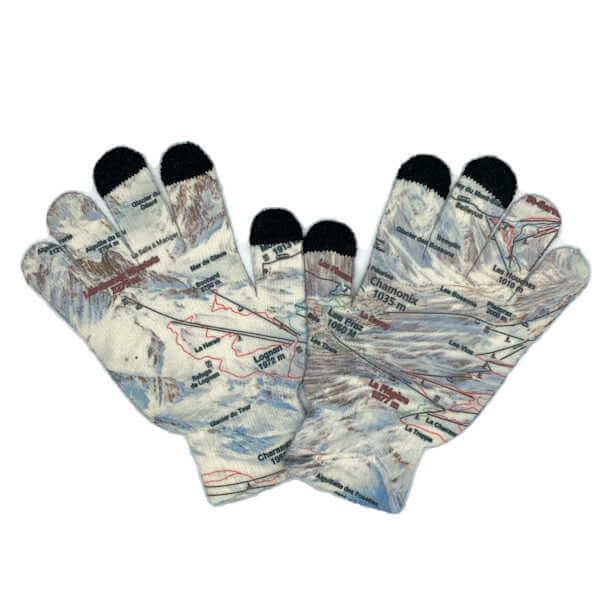 Piste Map Touchscreen Gloves HOP&DOWN