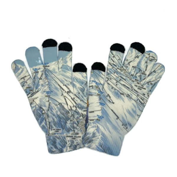 Piste Map Touchscreen Gloves HOP DOWN wipeoutstore