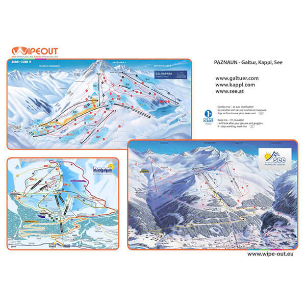 Ischgl - Microfibre Piste Map by WIPEOUT