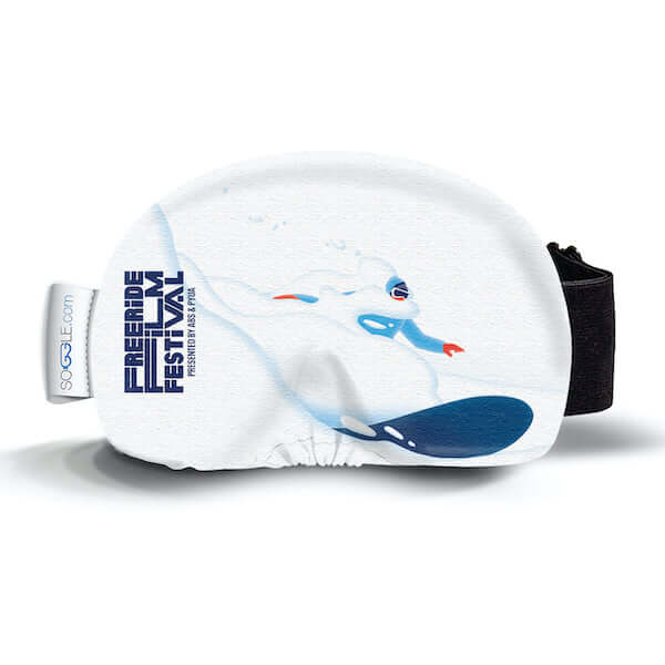 Custom Goggle Protector, Freeride Film Festival, Snowboarder