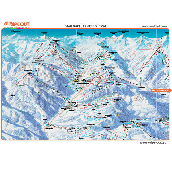 Saalbach Ski Circus - Plan des Pistes en Microfibre par WIPEOUT