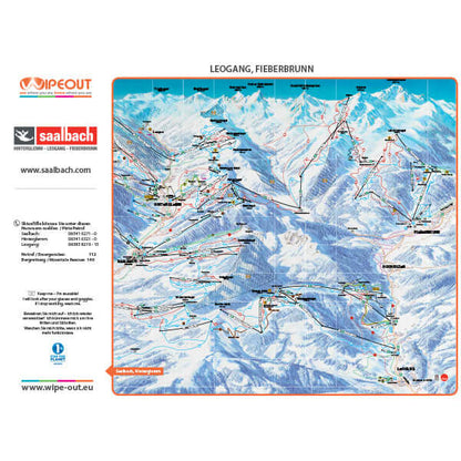 Saalbach Skicircus - Microfibre Piste Map by WIPEOUT