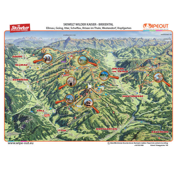 Ski Welt - Microfibre Piste Map by WIPEOUT