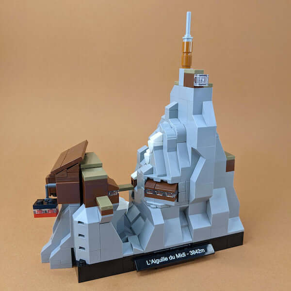 Aiguille du Midi LEGO® set, personalised gift for sale in ski shops