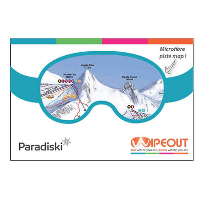 Paradiski (les Arcs et la Plagne) - Plan des Pistes en Microfibre par WIPEOUT